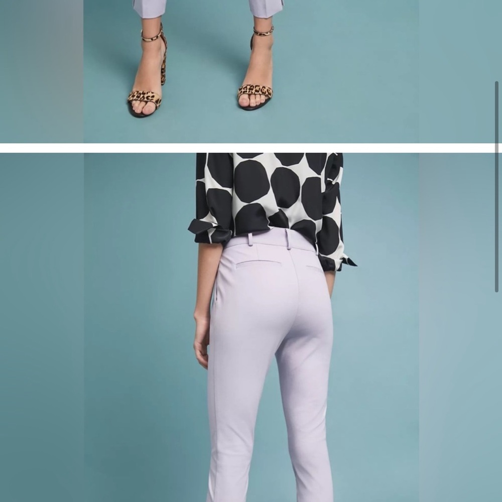 Anthropologie The Essential Slim Trousers in Lavender